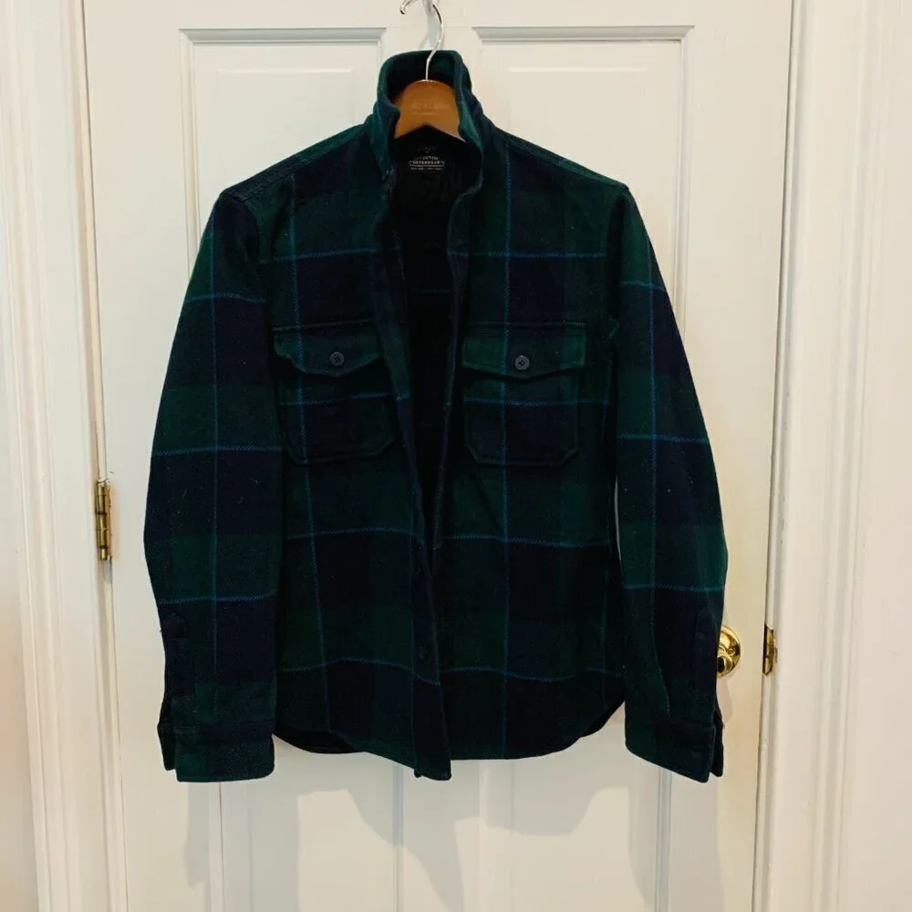 J.CREW Men's Heavy Weight Wool Blend Shirt Jacket Shacket Size Small
